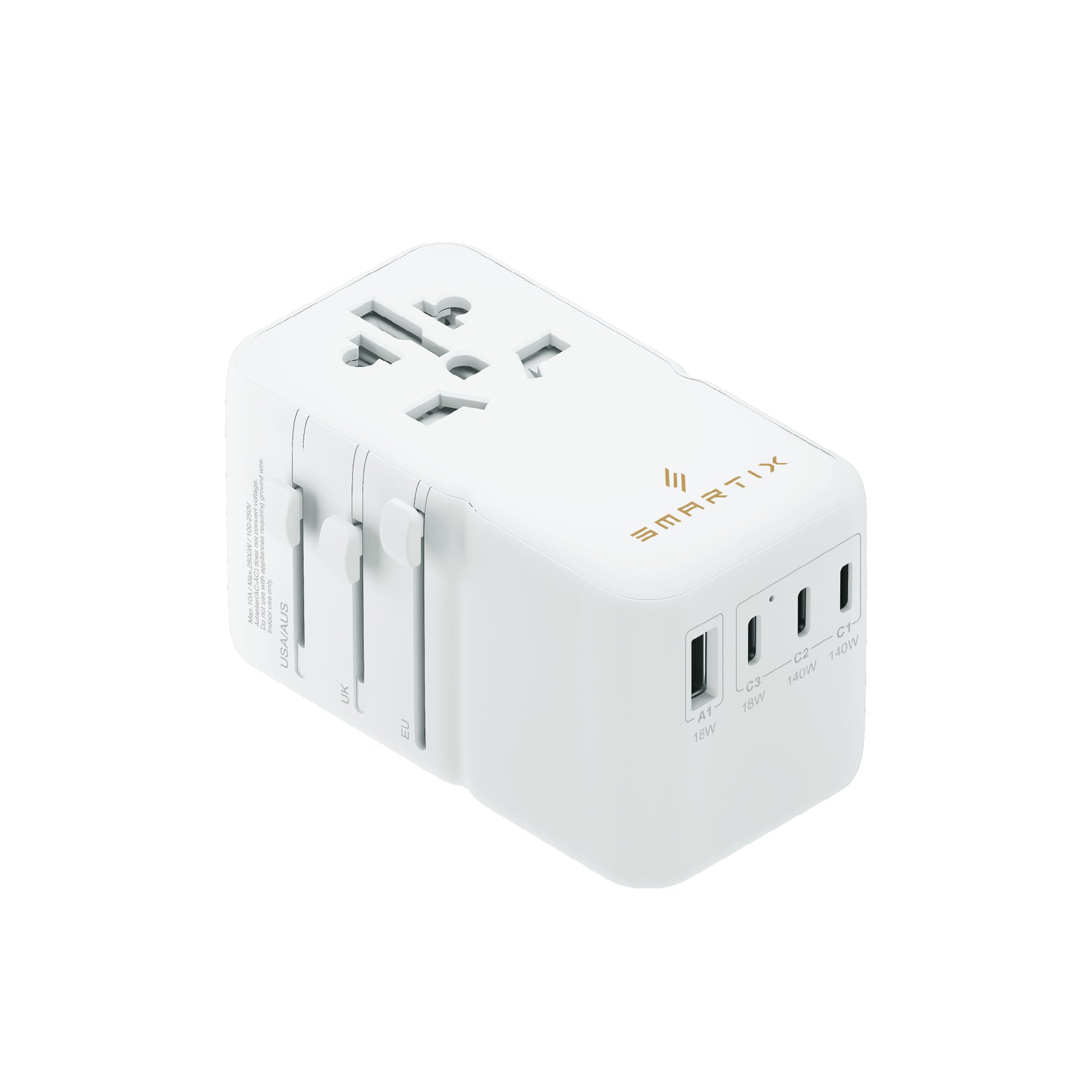 140W GaN International Travel Adaptor - 140W Gan RapidTurbo Technology