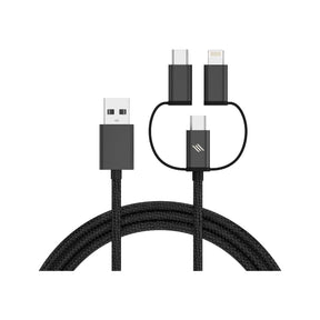 3-in-1 Fast Charge Cable-27W PD For USB-C-Power Output For Micro USB-12W Power Output For Lightning