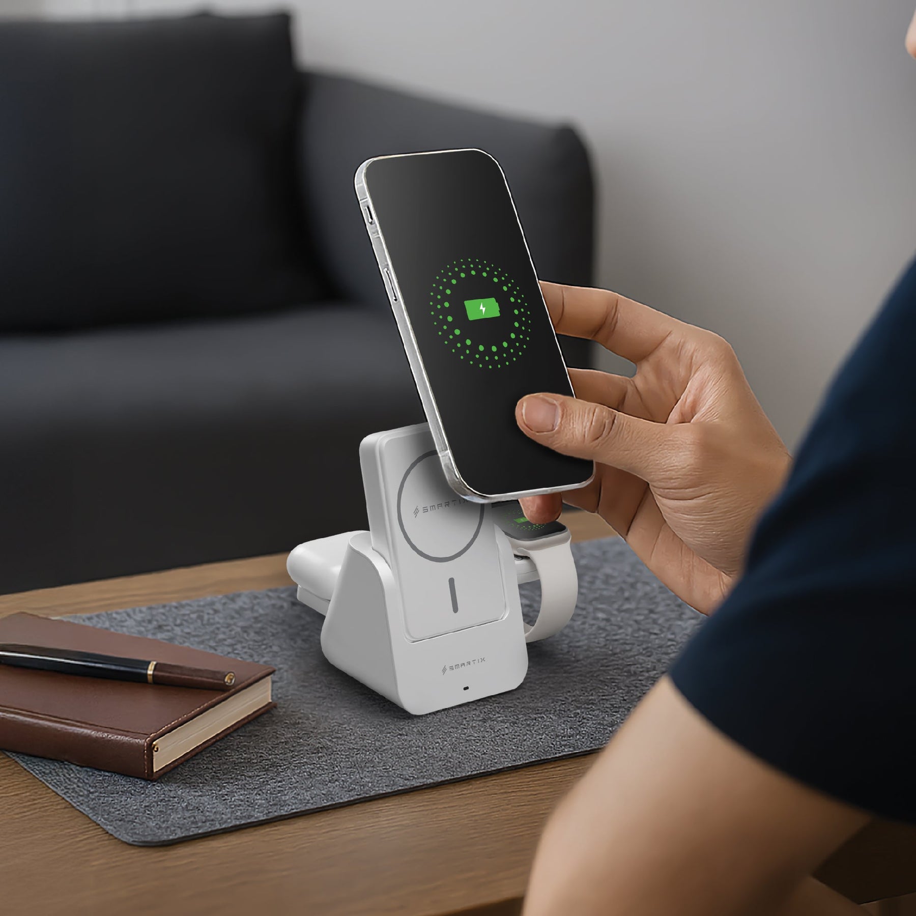 3 in 1 Dock with Detachable 10000mAh Power Bank Smart Infocom Computer Electric Accessories Trading L. L. C