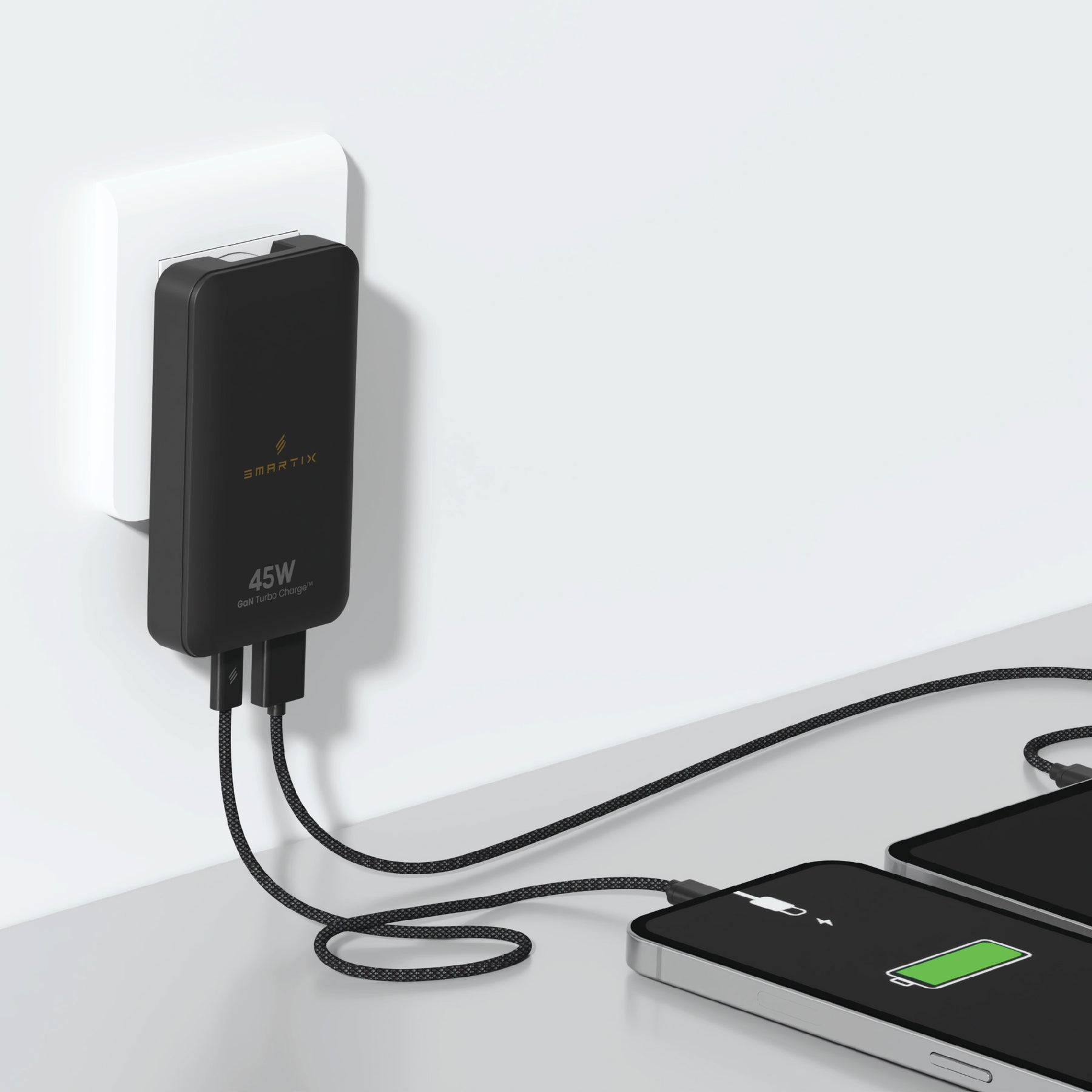 Smartix Premium Slim 45W GaN Wall Adaptor