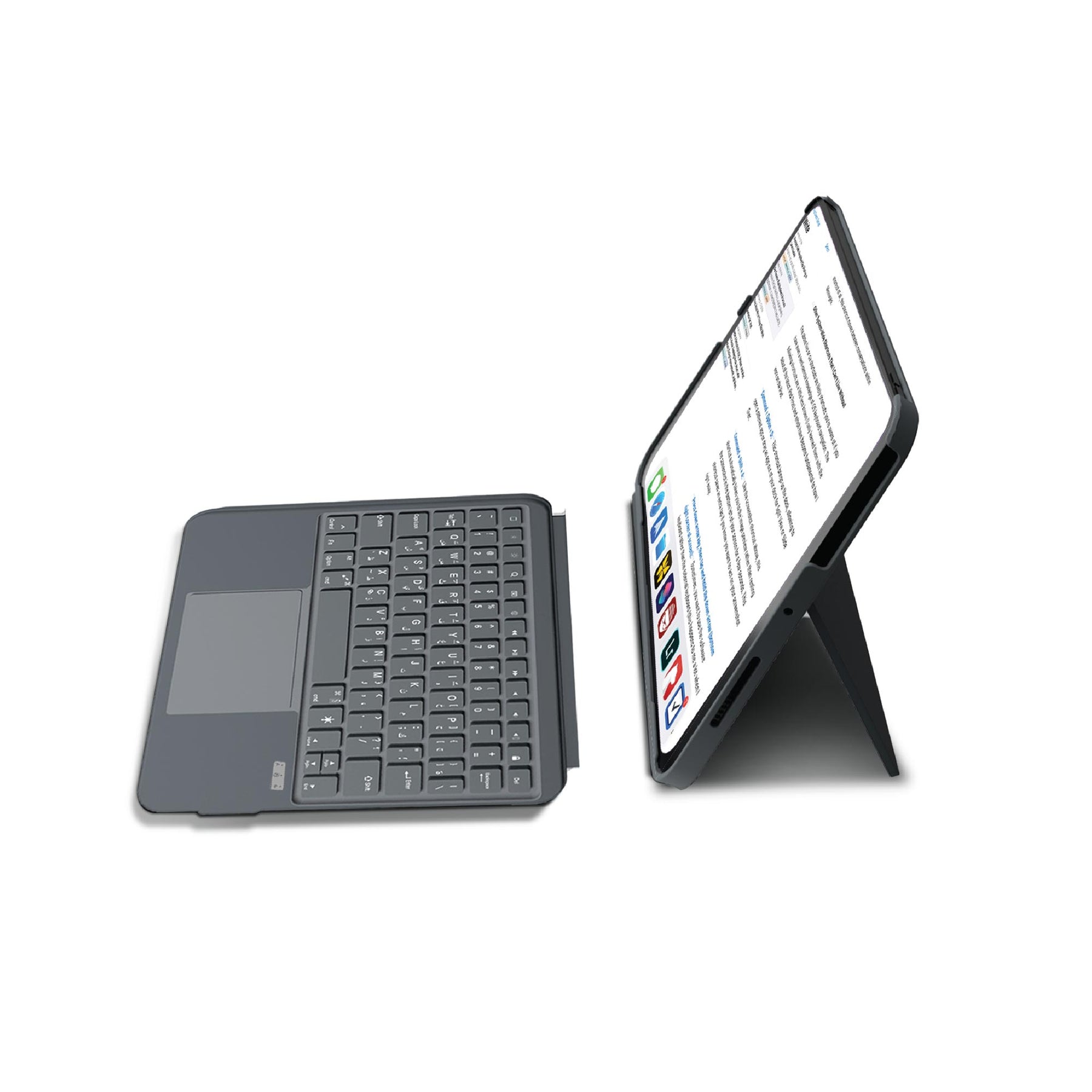 Smartix Premium 4 In 1 Detachable Wireless Keyboard Case with Trackpad