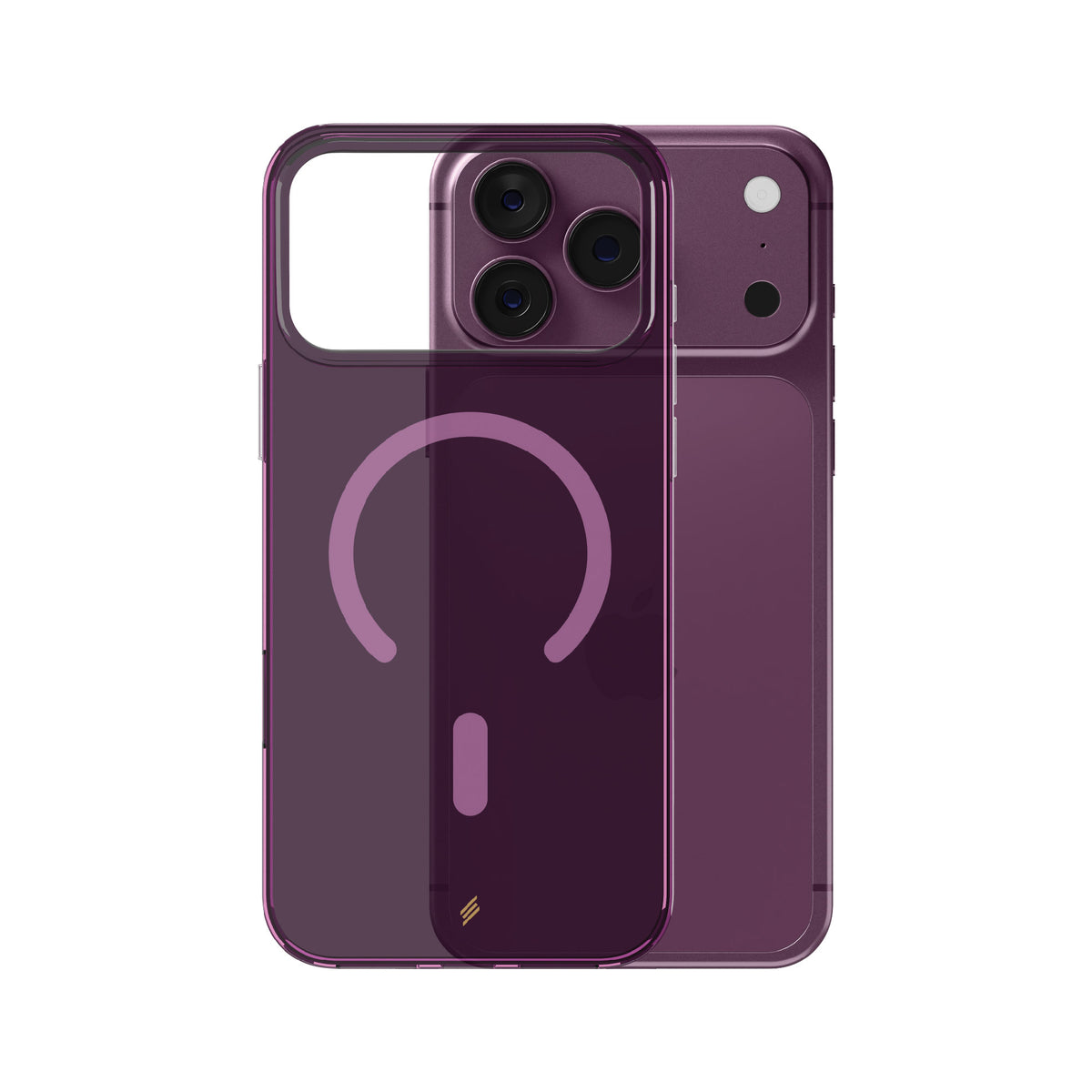 iPhone 18 Pro & Pro Max Magnetic Transparent Dark Cherry Case