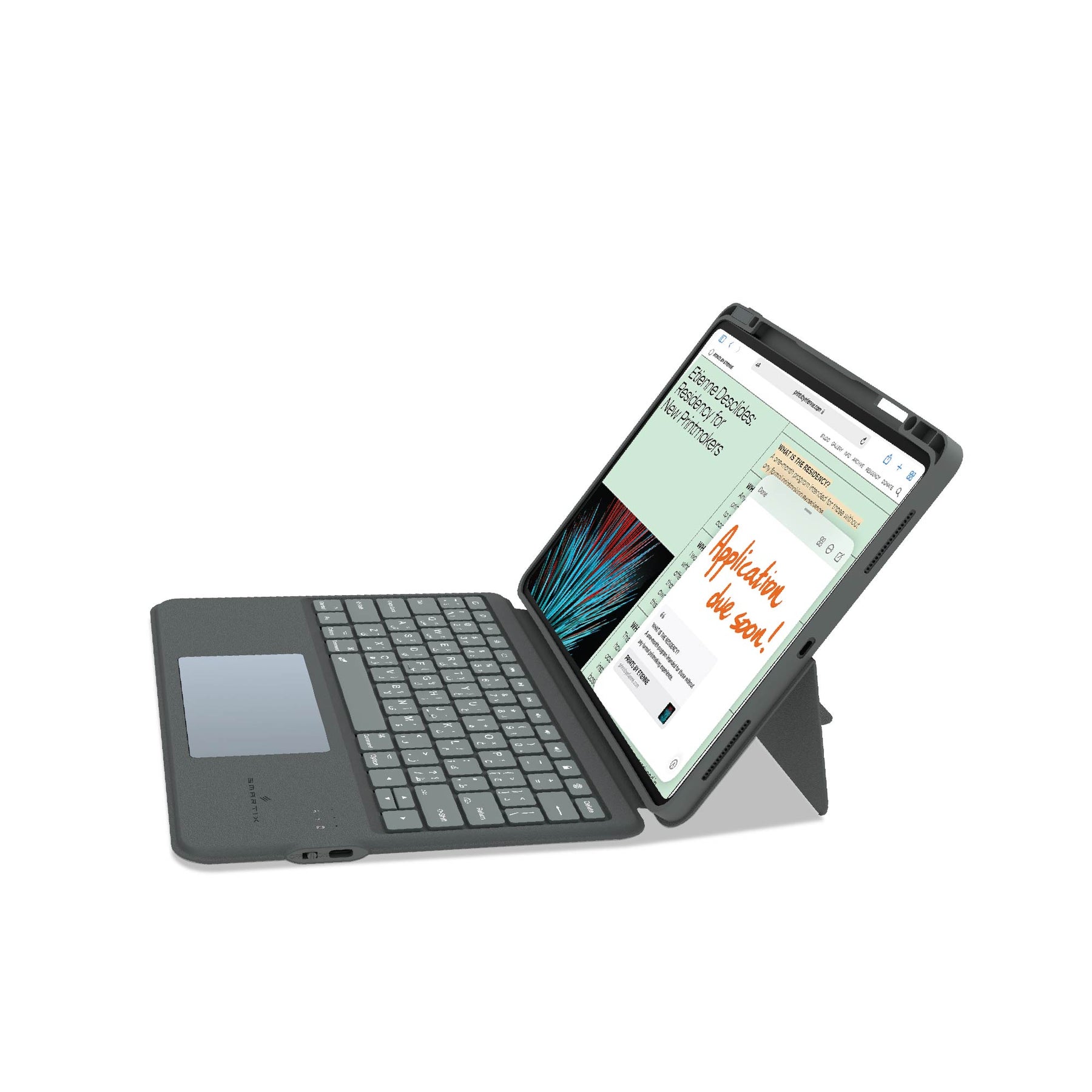 Smartix Detachable Wireless KB with Trackpad for iPad Air 13" M2 & Pro 12.9" 6th Gen