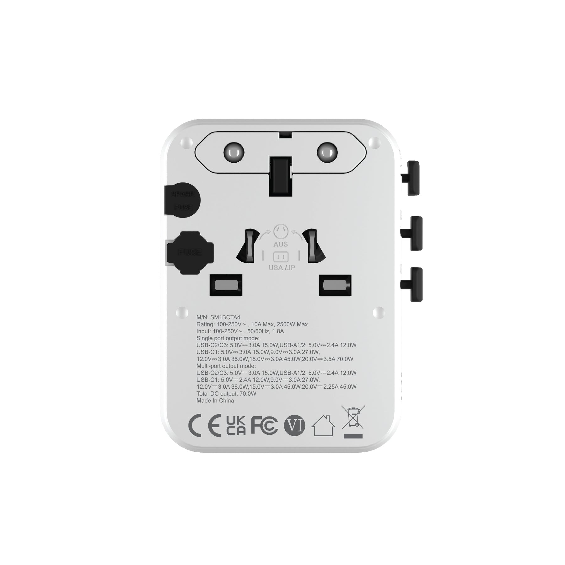 NomadPro 70W GaN International Travel Adaptor