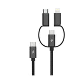 Smartix Premium 3 in 1 Braided Cable USB-C to USB-C/Lightning/Micro Smart Infocom Computer Electric Accessories Trading L. L. C