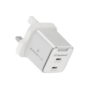 45W GaN Wall Adaptor - 2 x 45W PD for USB-C, IntelliCharge Technology