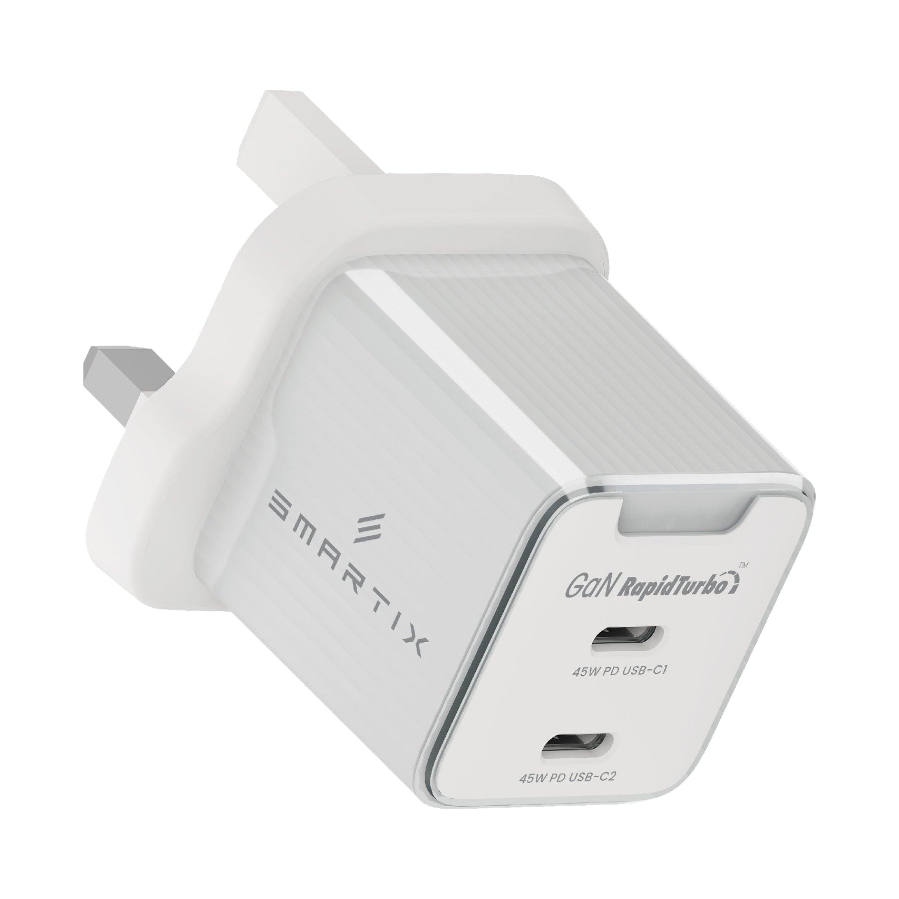 45W GaN Wall Adaptor - 2 x 45W PD for USB-C, IntelliCharge Technology