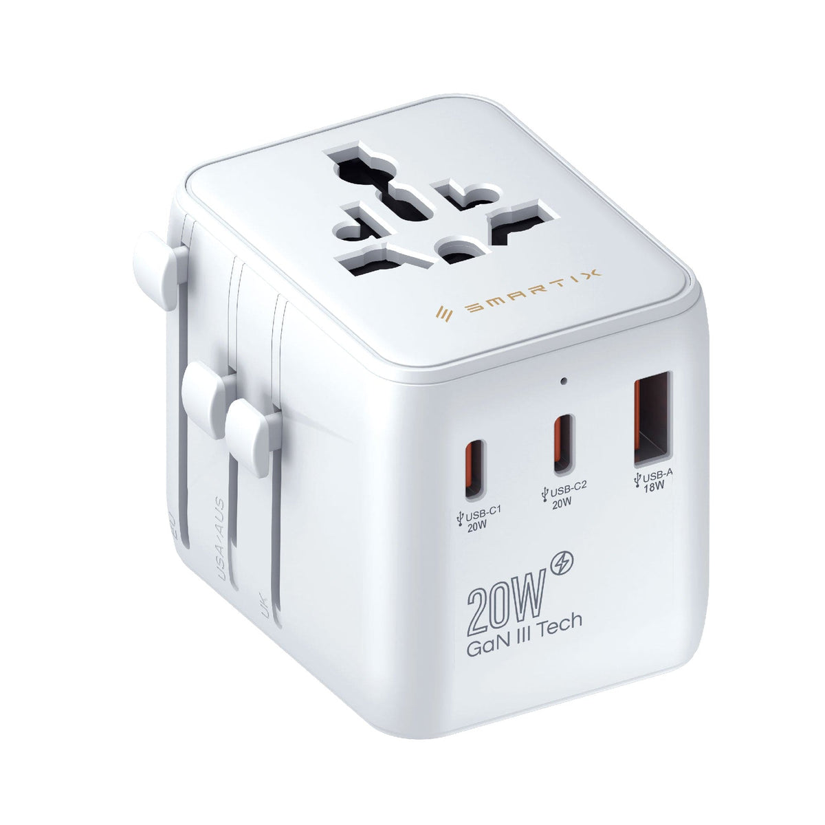 20W GaN International Travel Adaptor