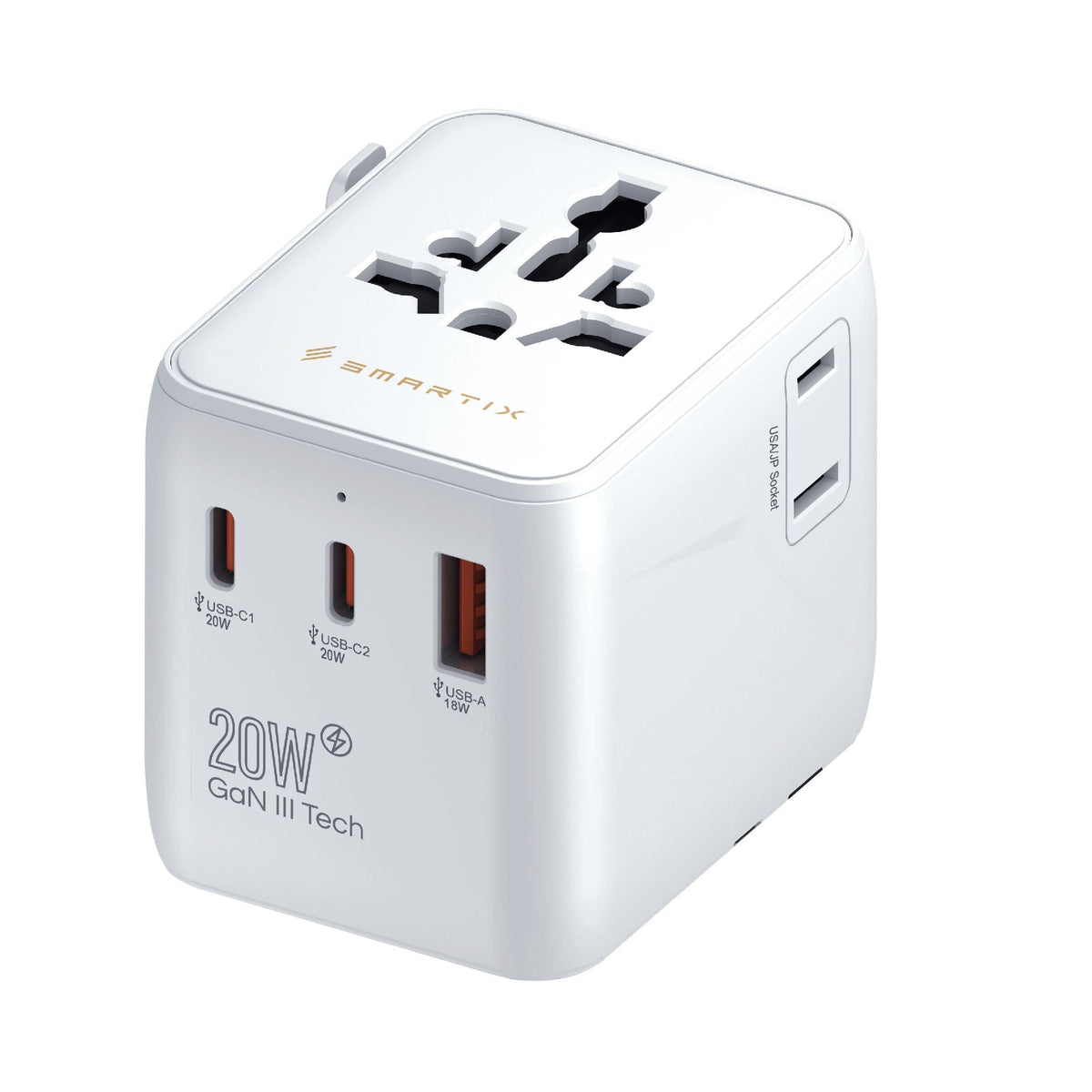 20W GaN International Travel Adaptor