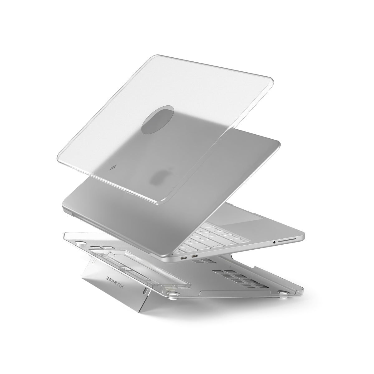 MacBook Neo 13" Frosted Transparent Shell with Stand