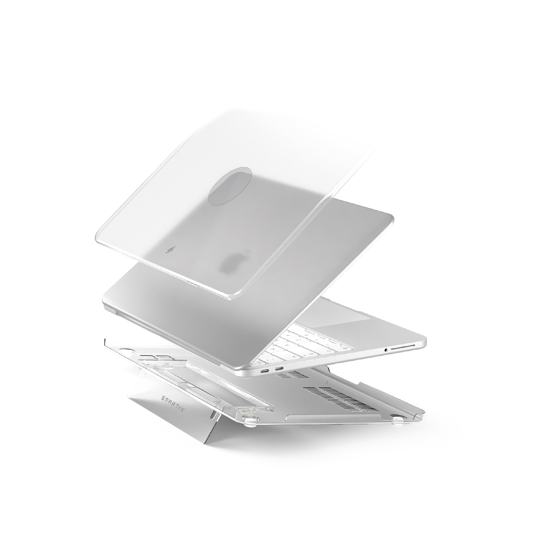 MacBook Neo 13" Frosted Transparent Shell with Stand
