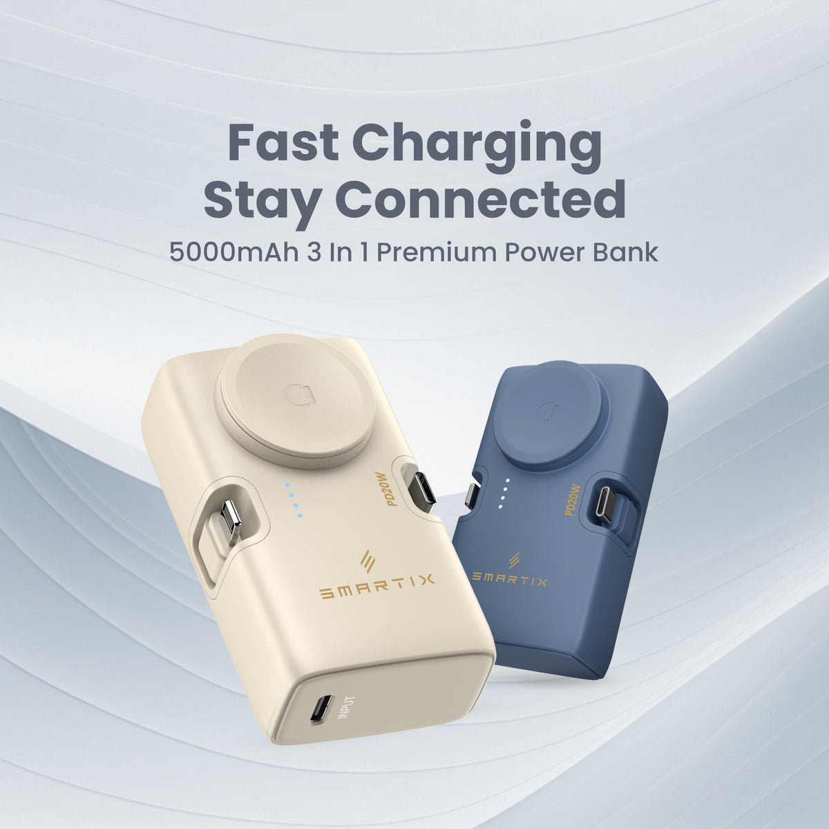 Premium 5000mAh 3 in 1 Power Bank - SMART INFOCOMM FZ - LLC