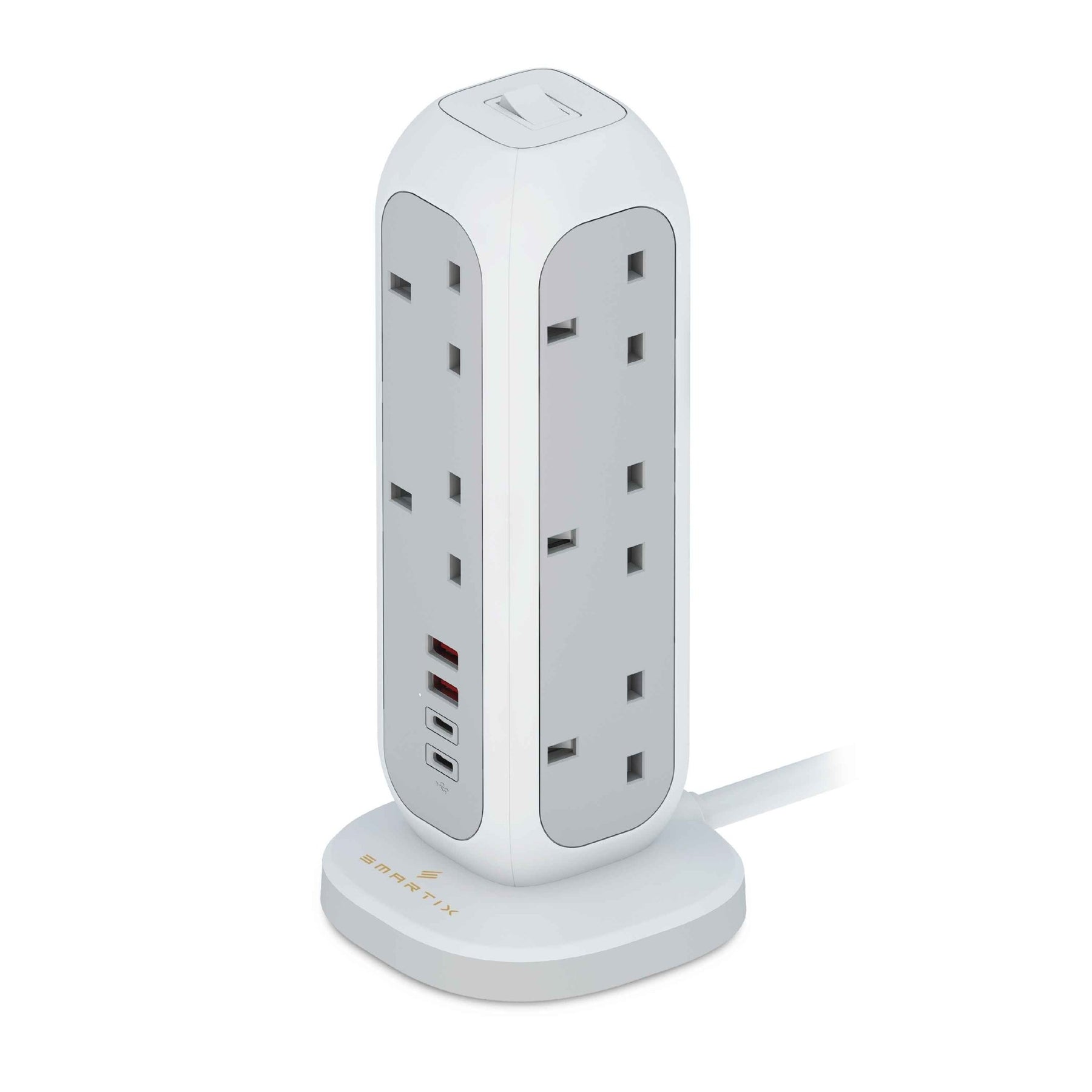 Smartix Premium 15 - in - 1 Power Tower 11 AC Outlets, 35W USB - C & USB - A, 10m Extension, Overload Protection, 3250W Heavy - Duty - SMART INFOCOMM FZ - LLC